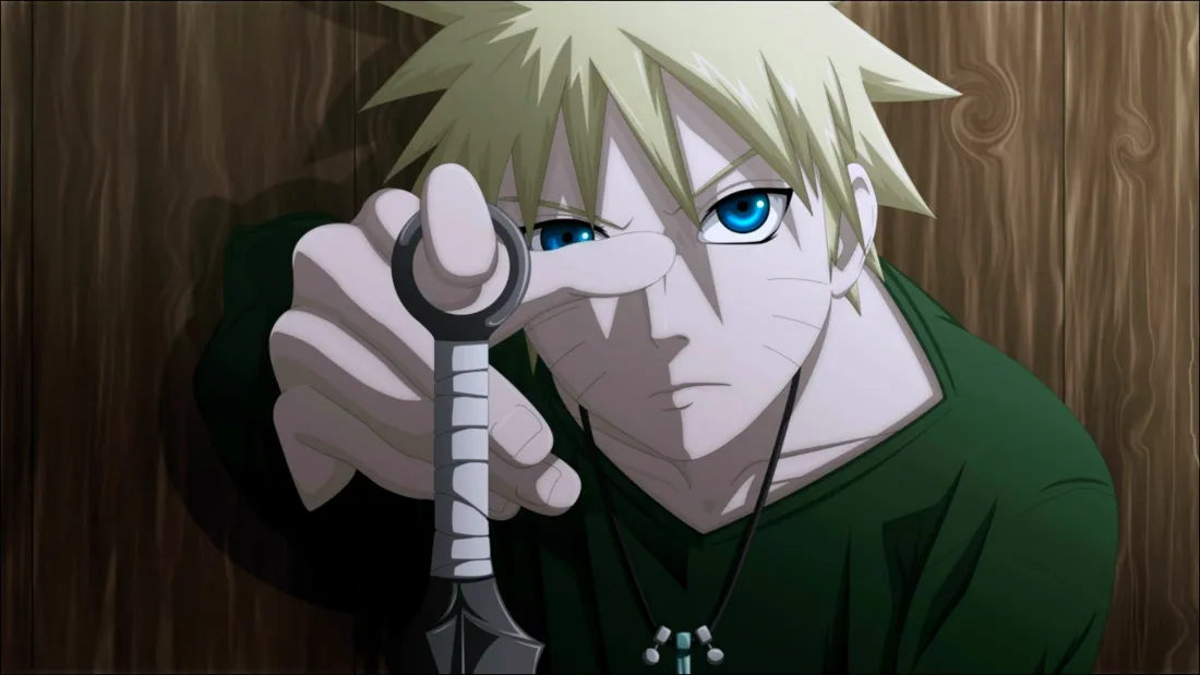 2k漩涡鸣人壁纸｜手持苦无木质背景图片 - 火影忍者「哲风壁纸」