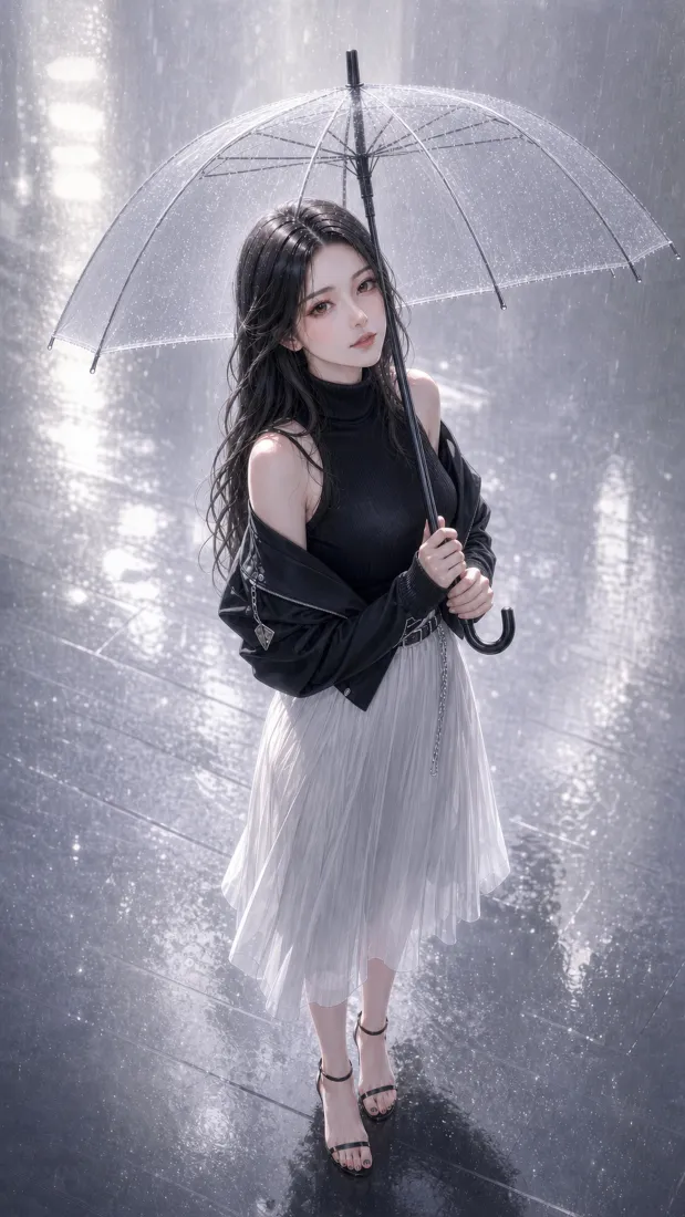 二次元少女手机壁纸｜雨天水面背景图片 - 氛围感美女「哲风壁纸」