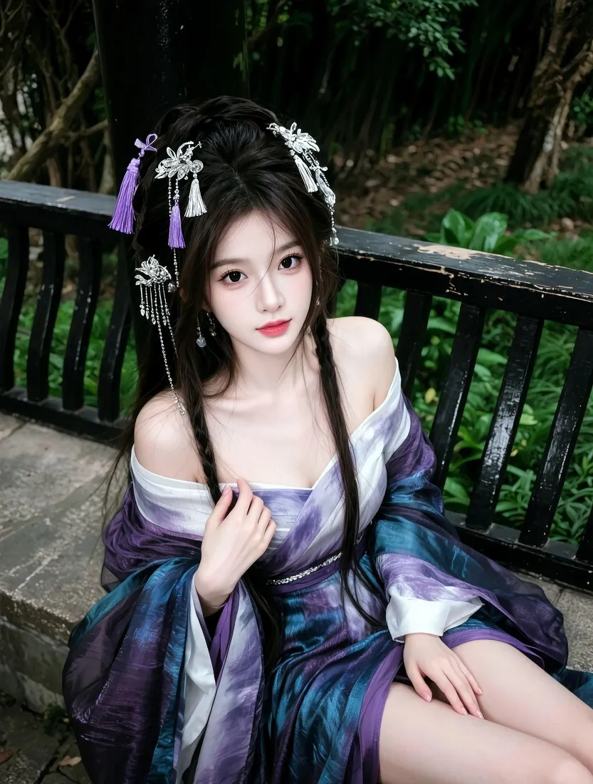 古风汉服美女手机壁纸｜户外树林背景图片 - 氛围感写真「哲风壁纸」