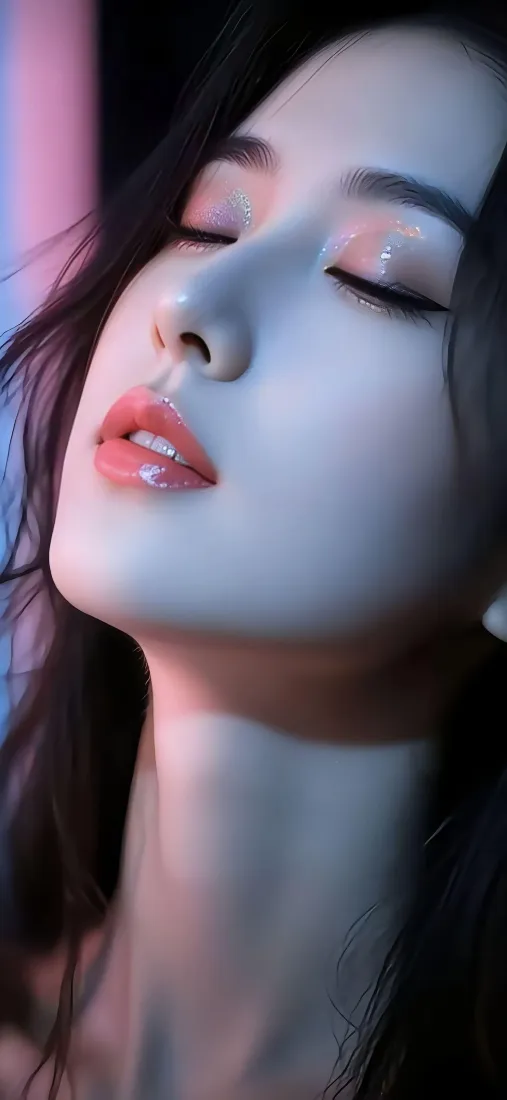 3D虚拟美女手机壁纸｜冷调氛围感背景图片 - 高颜值「哲风壁纸」