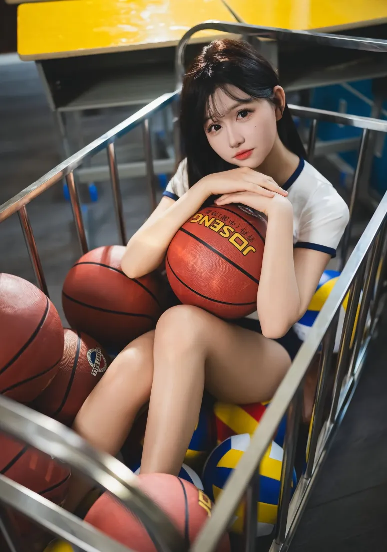篮球美女手机壁纸｜运动场背景图片 - 青春活力少女写真「哲风壁纸」
