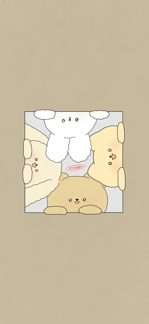 可爱卡通小动物手机壁纸｜软萌治愈背景图片 - 简约插画「哲风壁纸」