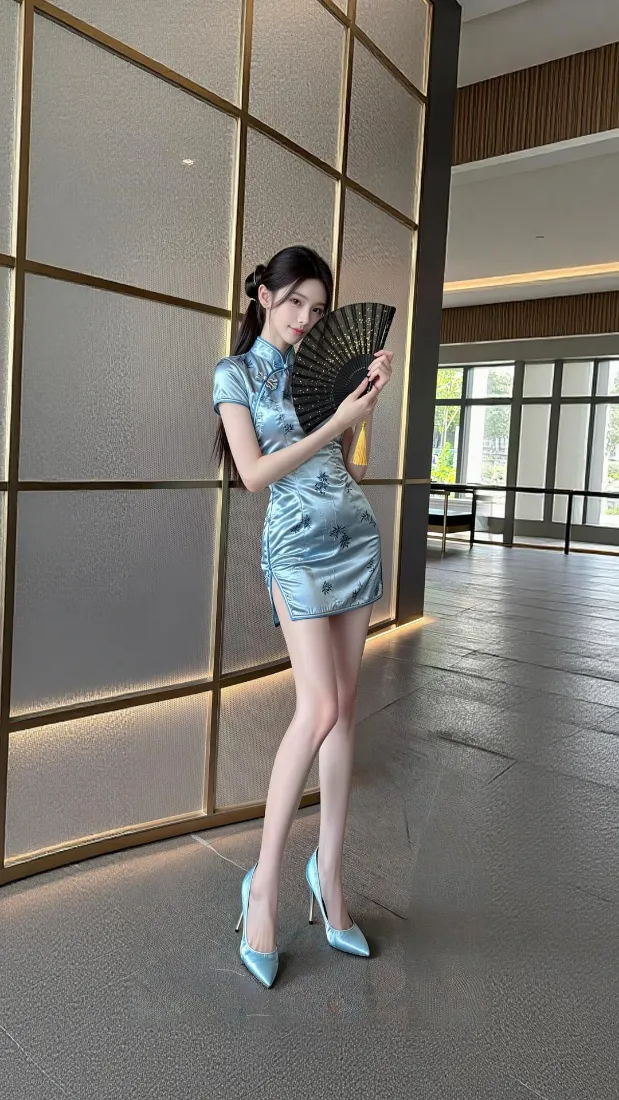 旗袍美女手机壁纸｜新中式室内背景图片 - 气质穿搭「哲风壁纸」