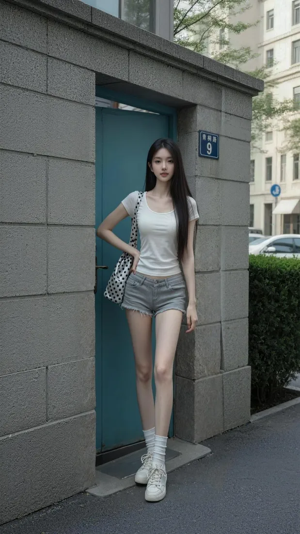 街拍美女手机壁纸｜户外街景背景图片 - 时尚穿搭「哲风壁纸」