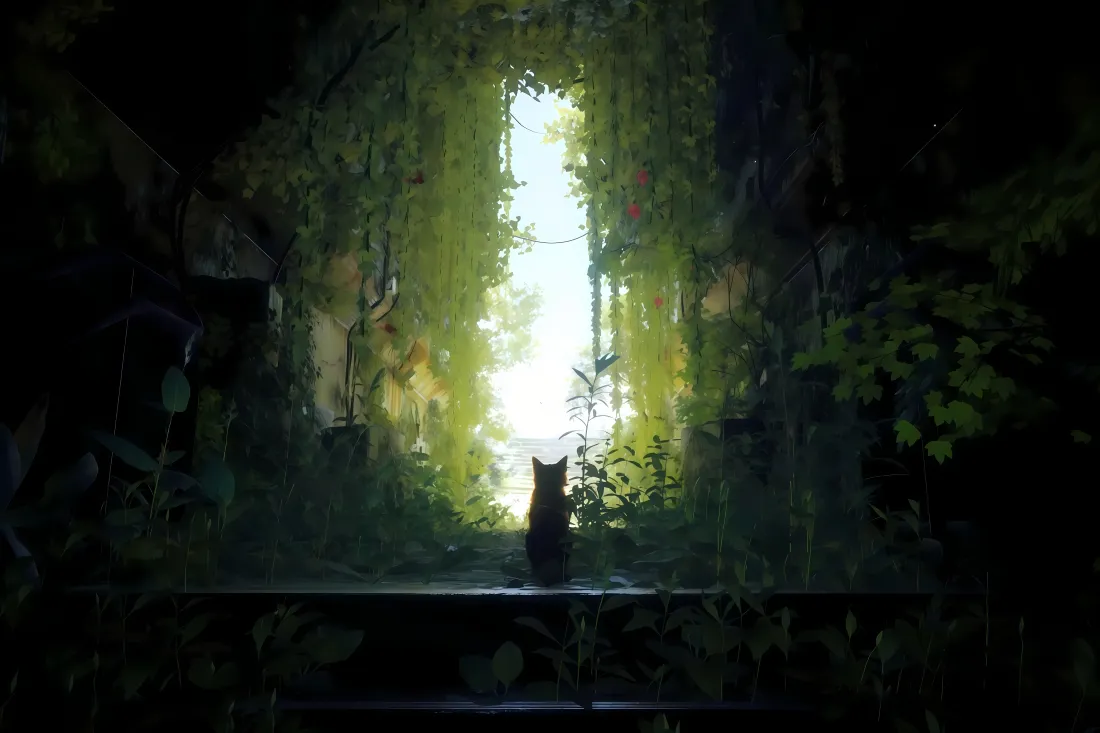 5k小猫壁纸｜森林光影背景图片 - 软萌可爱治愈「哲风壁纸」