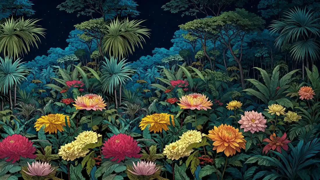 3k热带丛林花卉壁纸｜多彩植物背景图片 - 4K清新自然「哲风壁纸」