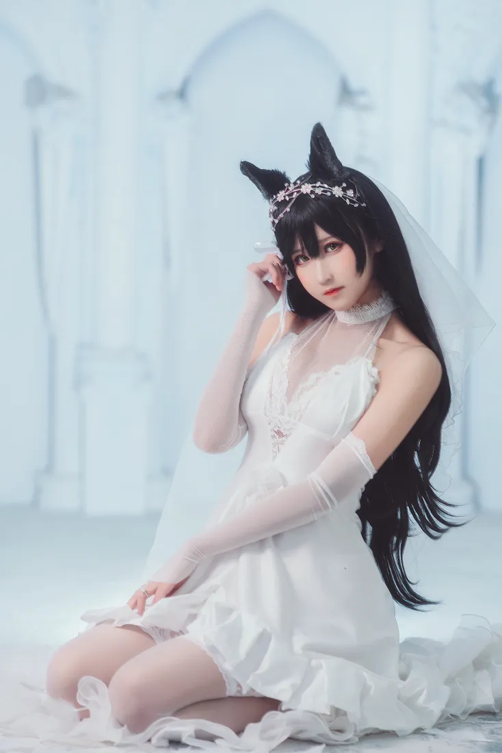 碧蓝航线犬手机壁纸｜三度_69白花的誓言背景图片 - 兽耳婚纱少女「哲风壁纸」