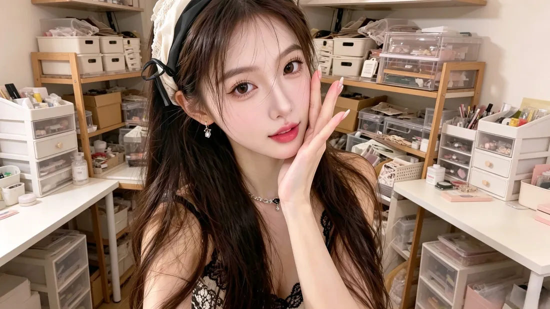 3k甜美少女壁纸｜工作室收纳背景图片 - 清纯氛围感写真「哲风壁纸」