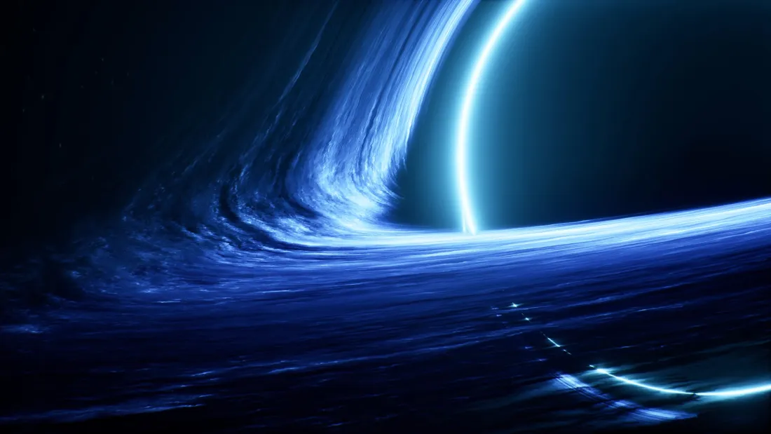 4k黑洞壁纸｜宇宙深空背景图片 - 蓝色科幻光晕「哲风壁纸」