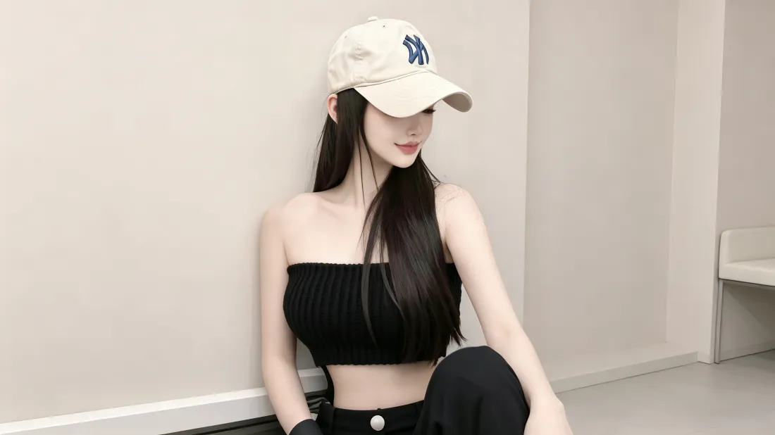 3k时尚美女壁纸｜简约室内背景图片 - 休闲穿搭「哲风壁纸」