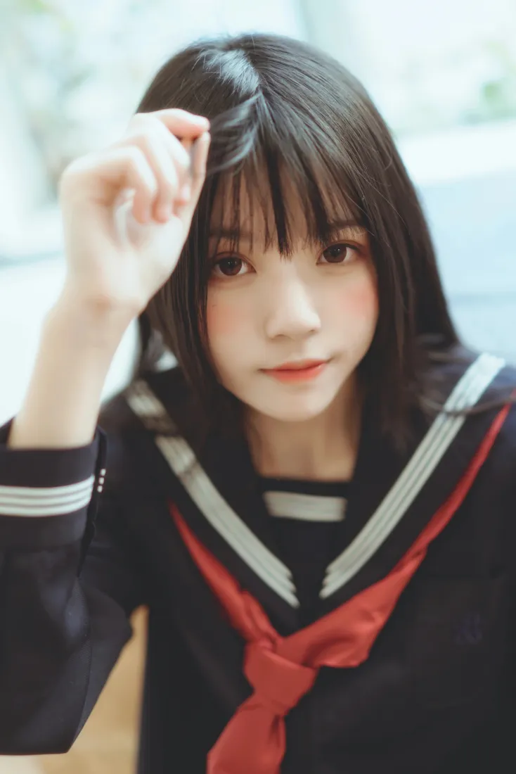 桜桃喵手机壁纸｜JK制服少女背景图片 - 清纯日系写真「哲风壁纸」