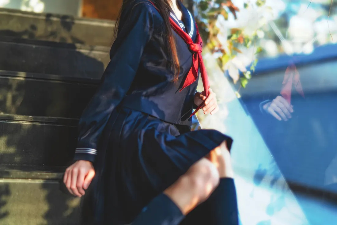8k桜桃喵壁纸｜JK制服少女背景图片 - 清新校园风「哲风壁纸」