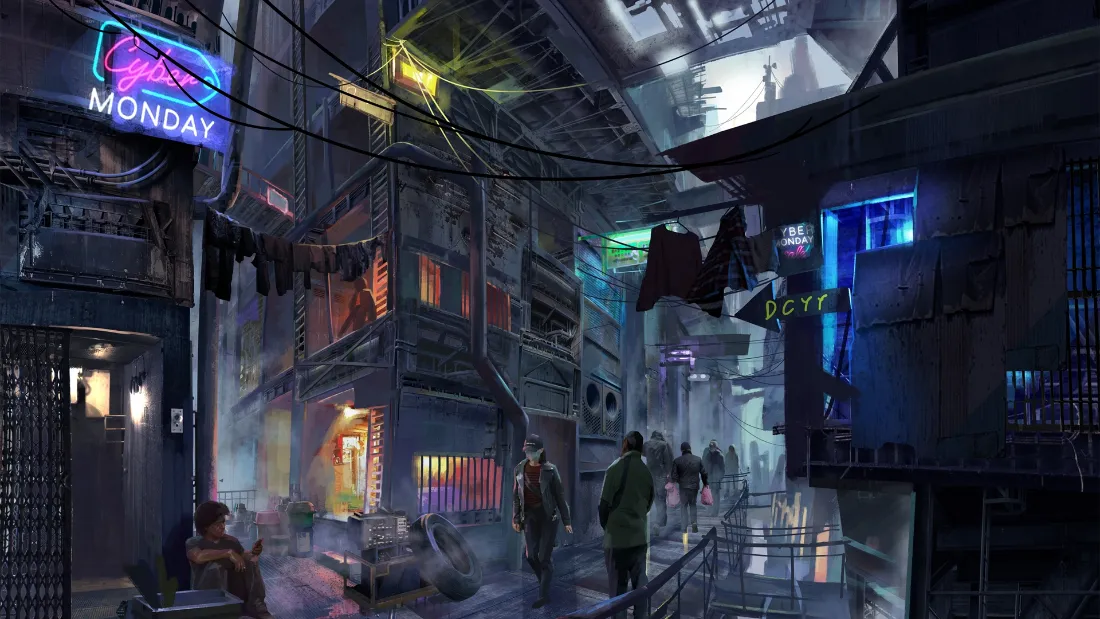 2k赛博朋克壁纸｜霓虹街道背景图片 - 未来科幻城市夜景「哲风壁纸」