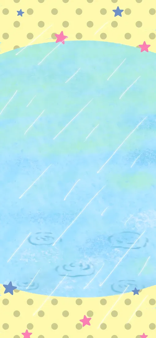 卡通手机壁纸｜雨天波点背景图片 - 清新治愈「哲风壁纸」