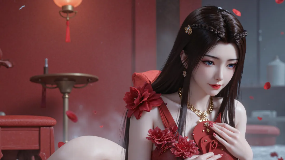 6k元瑶壁纸｜古风红衣背景图片 - 凡人修仙传角色「哲风壁纸」