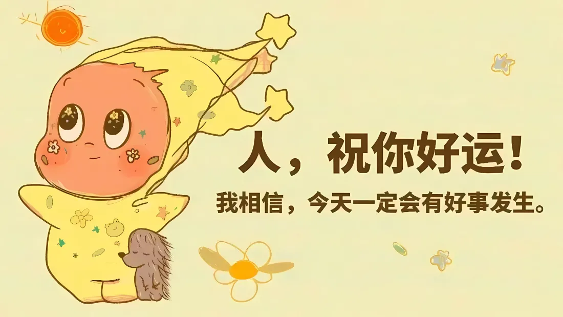 2k星星人壁纸｜软萌可爱卡通背景图片 - 好运治愈祝福「哲风壁纸」