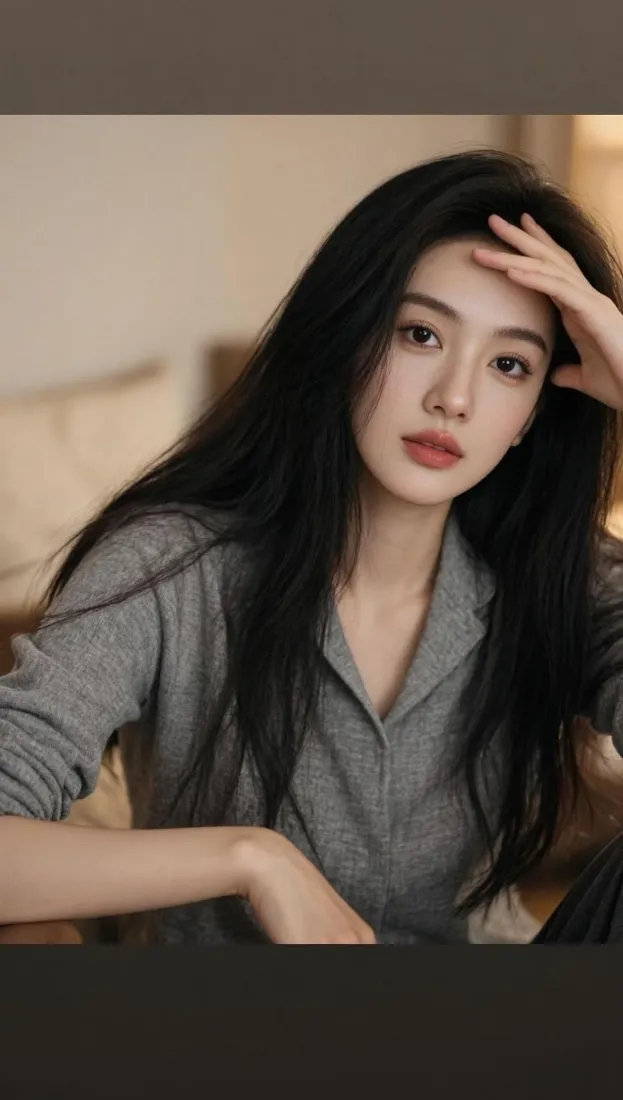 长发气质美女手机壁纸｜居家氛围感背景图片 - 温柔好看「哲风壁纸」