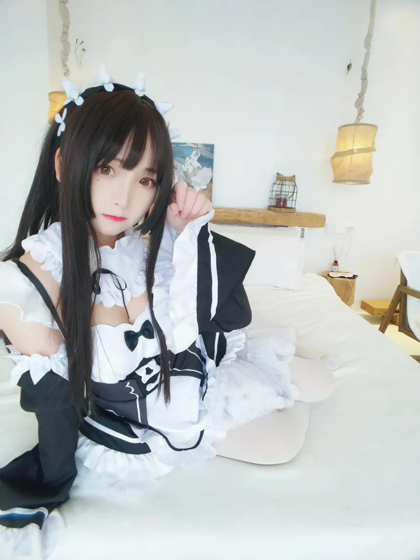 蕾姆手机壁纸｜女仆装cosplay背景图片 - 古川kagura「哲风壁纸」