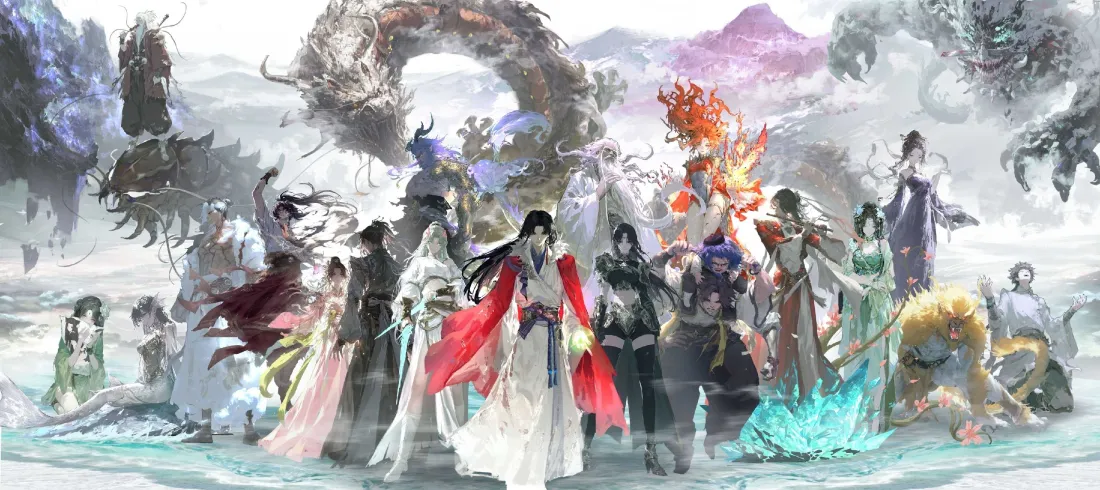 3k大爱仙尊壁纸｜古风仙侠群像云雾背景图片 - 炼天魔尊「哲风壁纸」