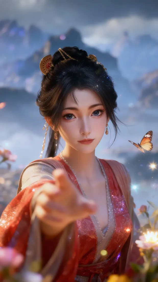 慕沛灵手机壁纸｜仙侠花海背景图片 - 凡人修仙传动漫角色「哲风壁纸」