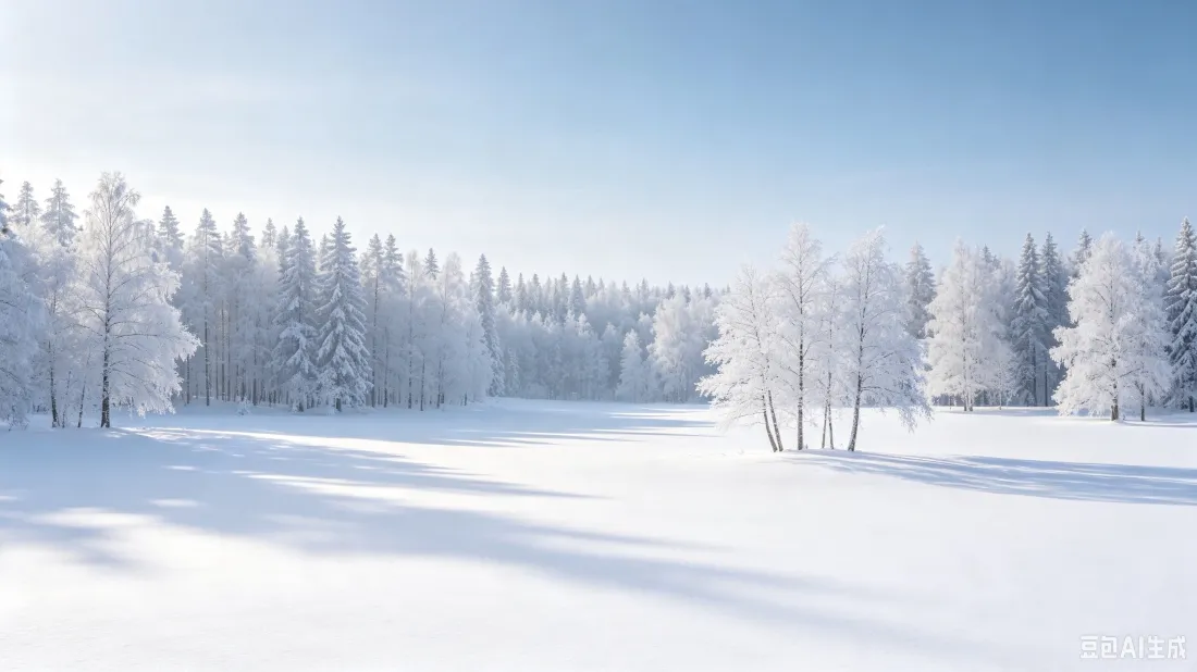 3k冬日雪景壁纸｜林海雪原背景图片 - 冬季自然风景「哲风壁纸」