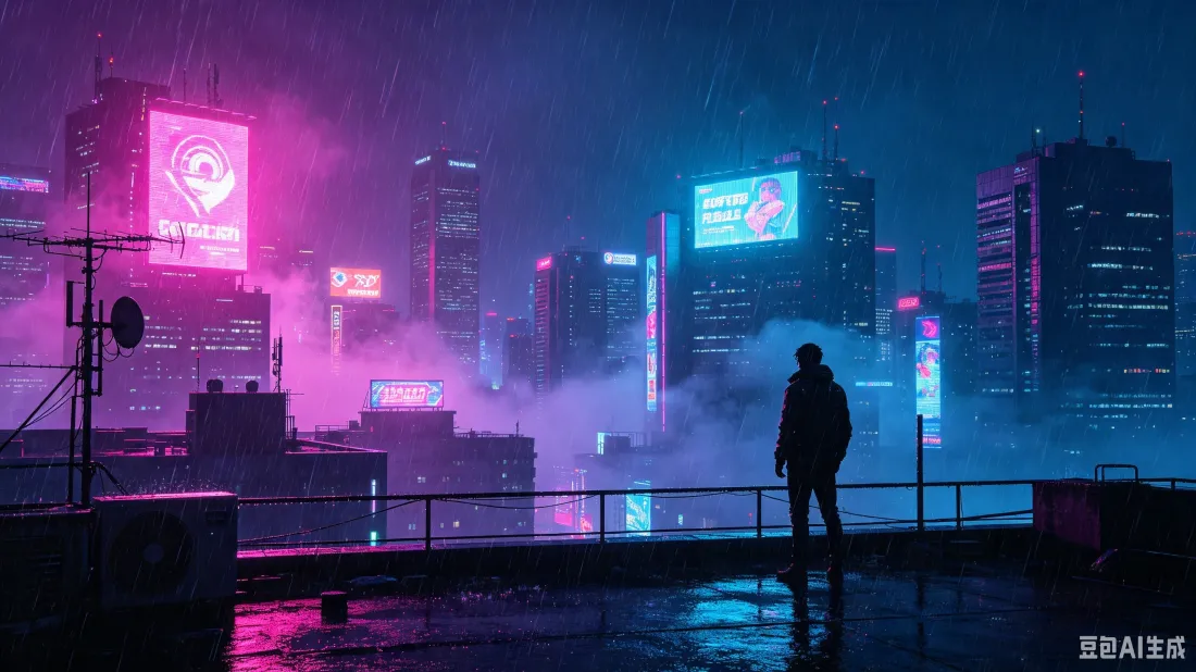 3k赛博朋克城市壁纸｜霓虹雨夜背景图片 - 未来科幻场景「哲风壁纸」