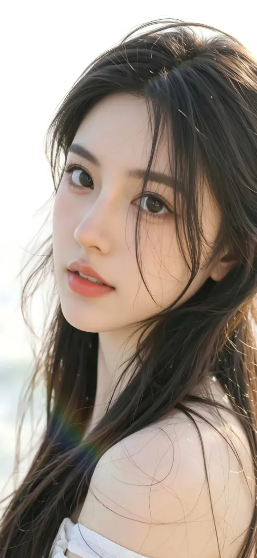 清纯美女手机壁纸｜户外逆光背景图片 - 氛围感人像写真「哲风壁纸」