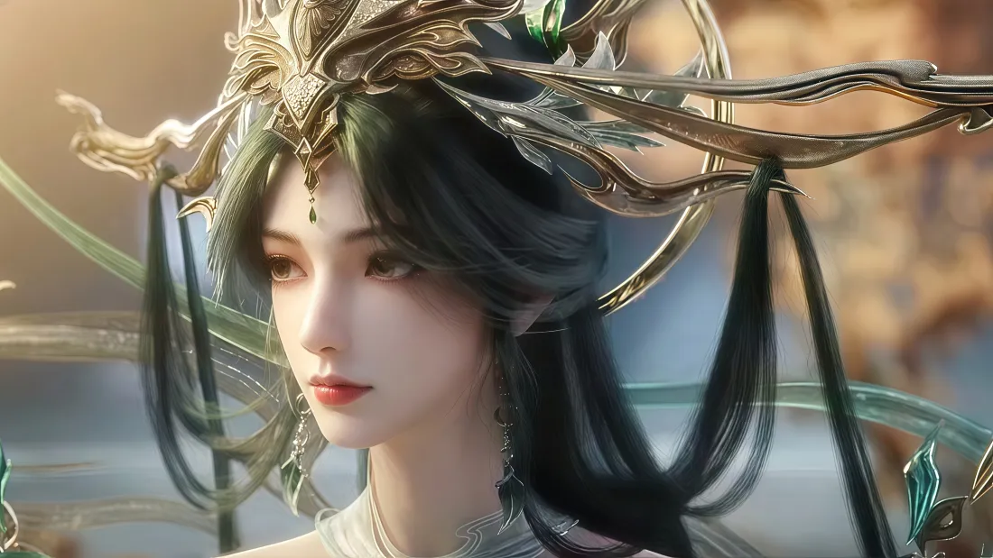 3k柳神壁纸｜完美世界古风图片 - 绿发仙姿「哲风壁纸」