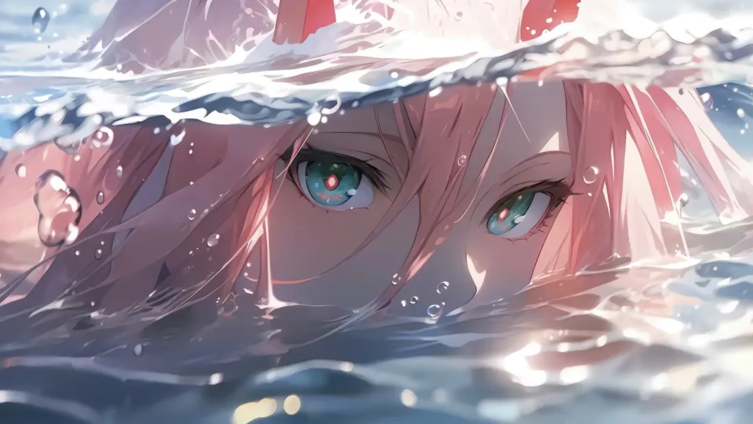 6k02壁纸｜水中少女背景图片 - 二次元动漫「哲风壁纸」
