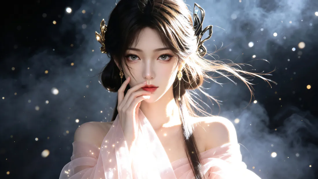 8k梅凝壁纸｜凡人修仙传背景图片 - 粉衣古风女修「哲风壁纸」