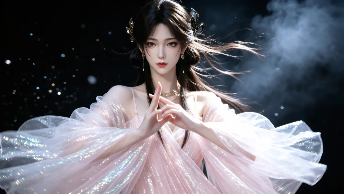 8k梅凝壁纸｜凡人修仙传背景图片 - 粉裙古风仙气美女「哲风壁纸」