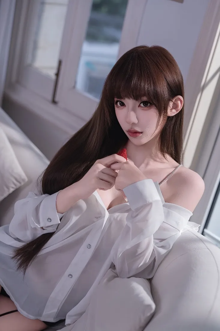 纯欲少女手机壁纸｜窗边居家背景图片 - 白衬衫黑丝「哲风壁纸」