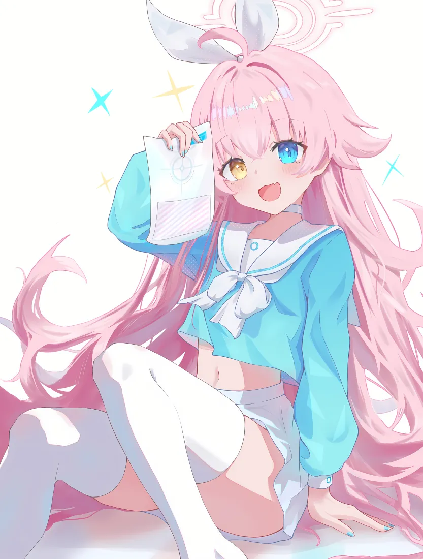 星野手机壁纸｜蔚蓝档案背景图片 - 水手服粉发少女「哲风壁纸」