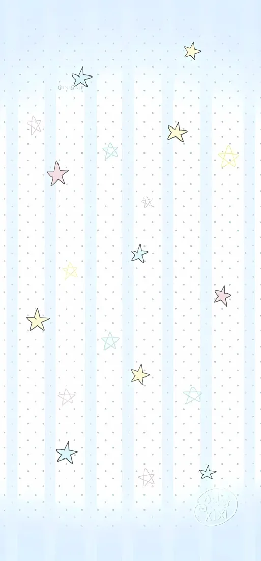 星星手机壁纸｜竖条纹背景图片 - 浅蓝清新可爱风「哲风壁纸」