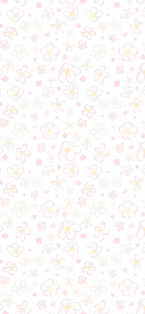 简约小花手机壁纸｜浅白背景图片 - 可爱卡通碎花图案「哲风壁纸」