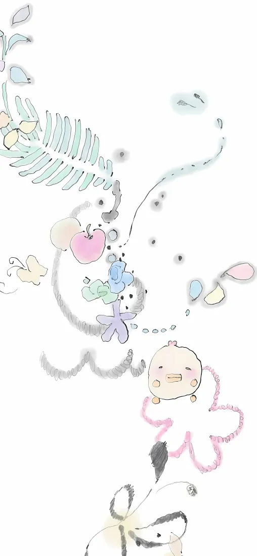 Q版卡通小人手机壁纸｜清新手绘背景图片 - 简约可爱治愈「哲风壁纸」