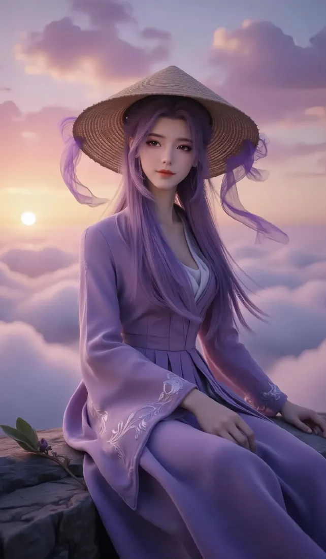 云霄手机壁纸｜师兄啊师兄背景图片 - 紫衣仙子云海日落「哲风壁纸」