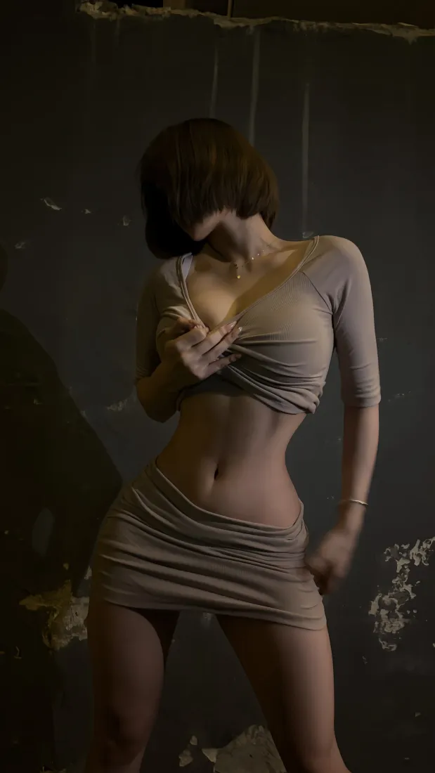 4k短发壁纸 - 美女 - 室内 - 黑色「哲风壁纸」