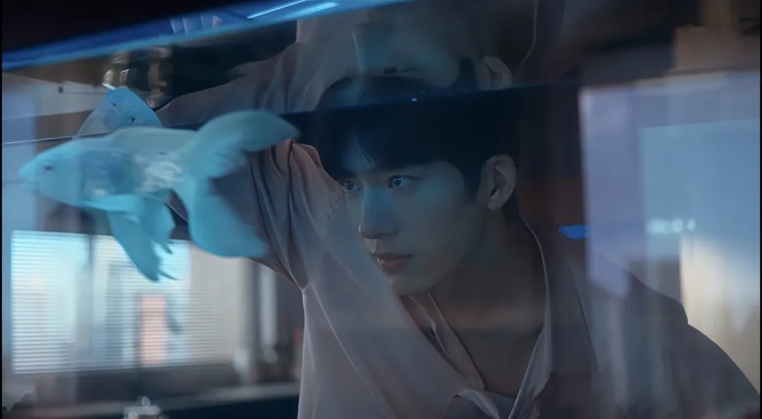 5k井柏然壁纸｜车窗鲸鱼投影背景图片 - 氛围感侧颜「哲风壁纸」