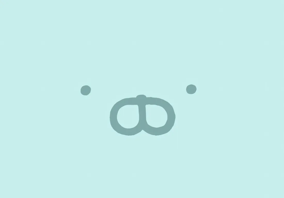 3k卡通表情壁纸｜淡青背景图片 - 简约可爱萌系设计「哲风壁纸」