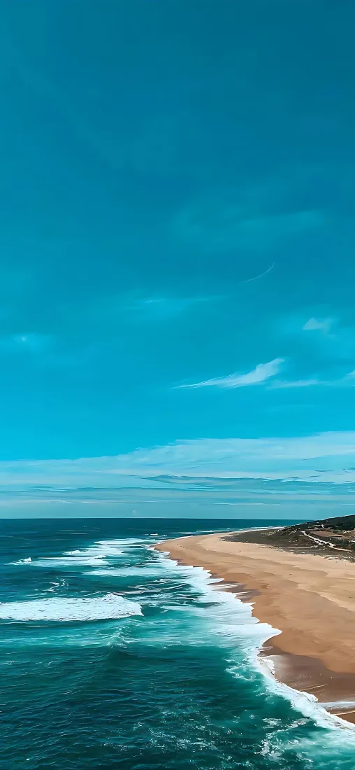 海岸风景手机壁纸｜海滨沙滩背景图片 - 蓝天碧海「哲风壁纸」