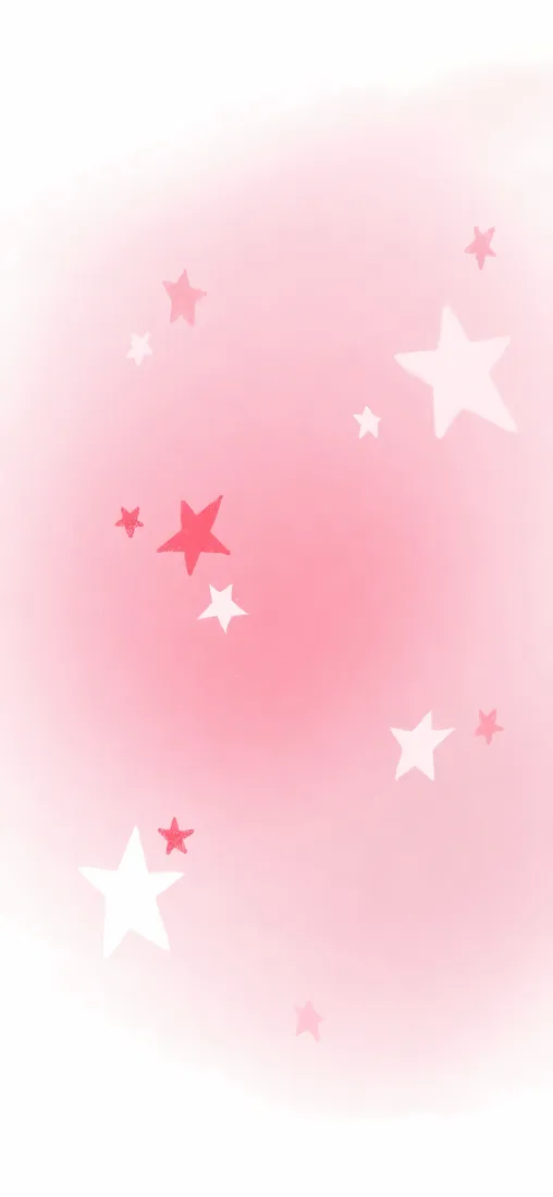 粉色星星手机壁纸｜卡通背景图片 - 简约渐变少女风「哲风壁纸」