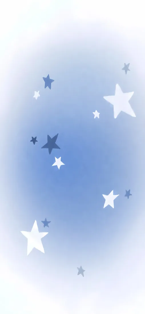 卡通星星手机壁纸｜渐变蓝背景图片 - 简约清新装饰图案「哲风壁纸」