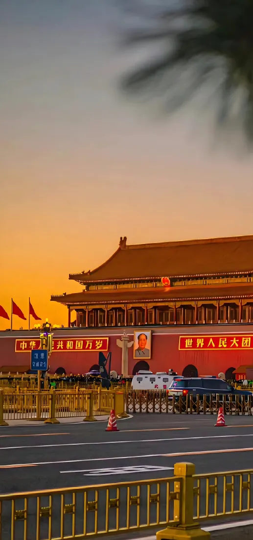 天安门手机壁纸｜红色主题背景图片 - 黄昏街景「哲风壁纸」