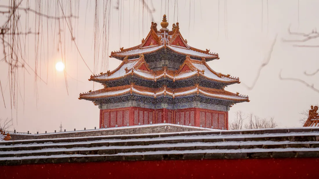 4k冬日壁纸 - 雪景 - 风光 - 暖阳「哲风壁纸」