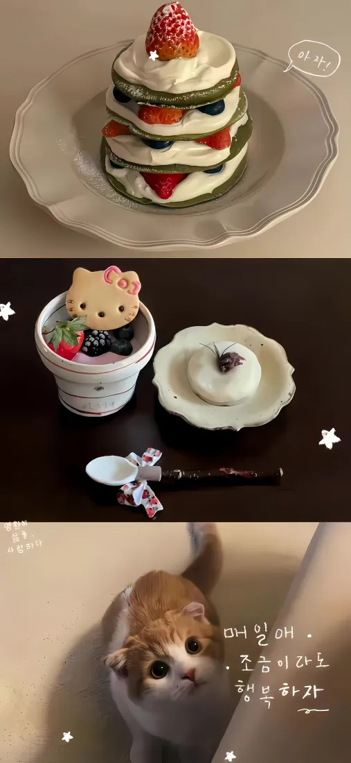 甜点猫咪手机壁纸｜咖啡馆可爱背景图片 - 治愈日常「哲风壁纸」