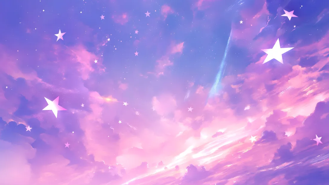 4k粉紫星空壁纸｜梦幻背景图片 - 流星云朵星光「哲风壁纸」