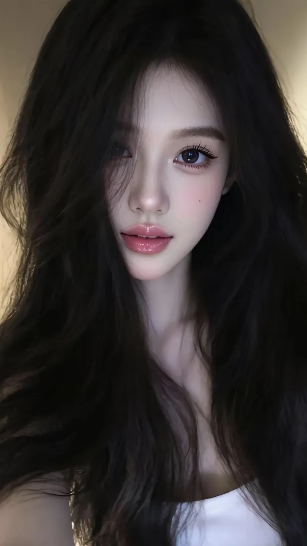 长发美女手机壁纸｜氛围感自拍背景图片 - 纯欲风「哲风壁纸」