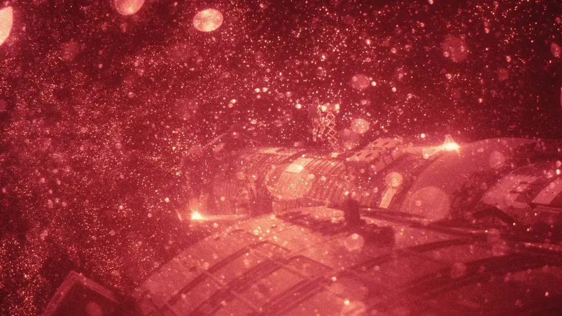 2k挽救计划壁纸｜红色星际背景图片 - 宇宙飞船场景「哲风壁纸」