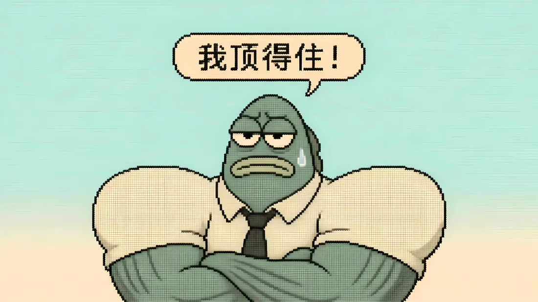 4k比奇堡路人鱼壁纸｜我顶得住梗图 - 肌肉硬汉搞怪背景图片「哲风壁纸」